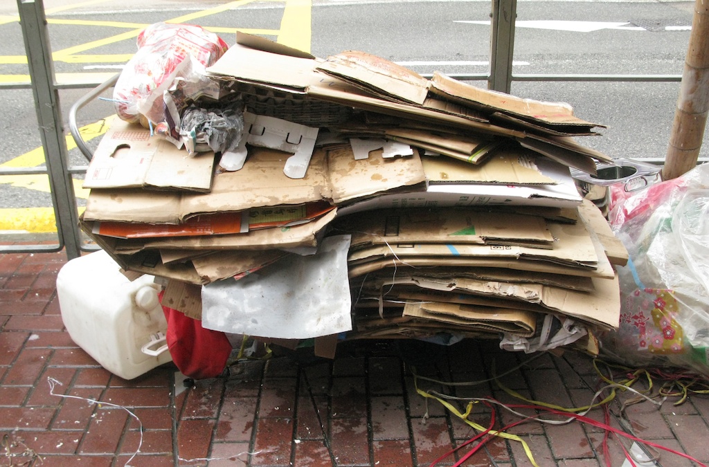 Musings on Life in Hong Kong Wet cardboard