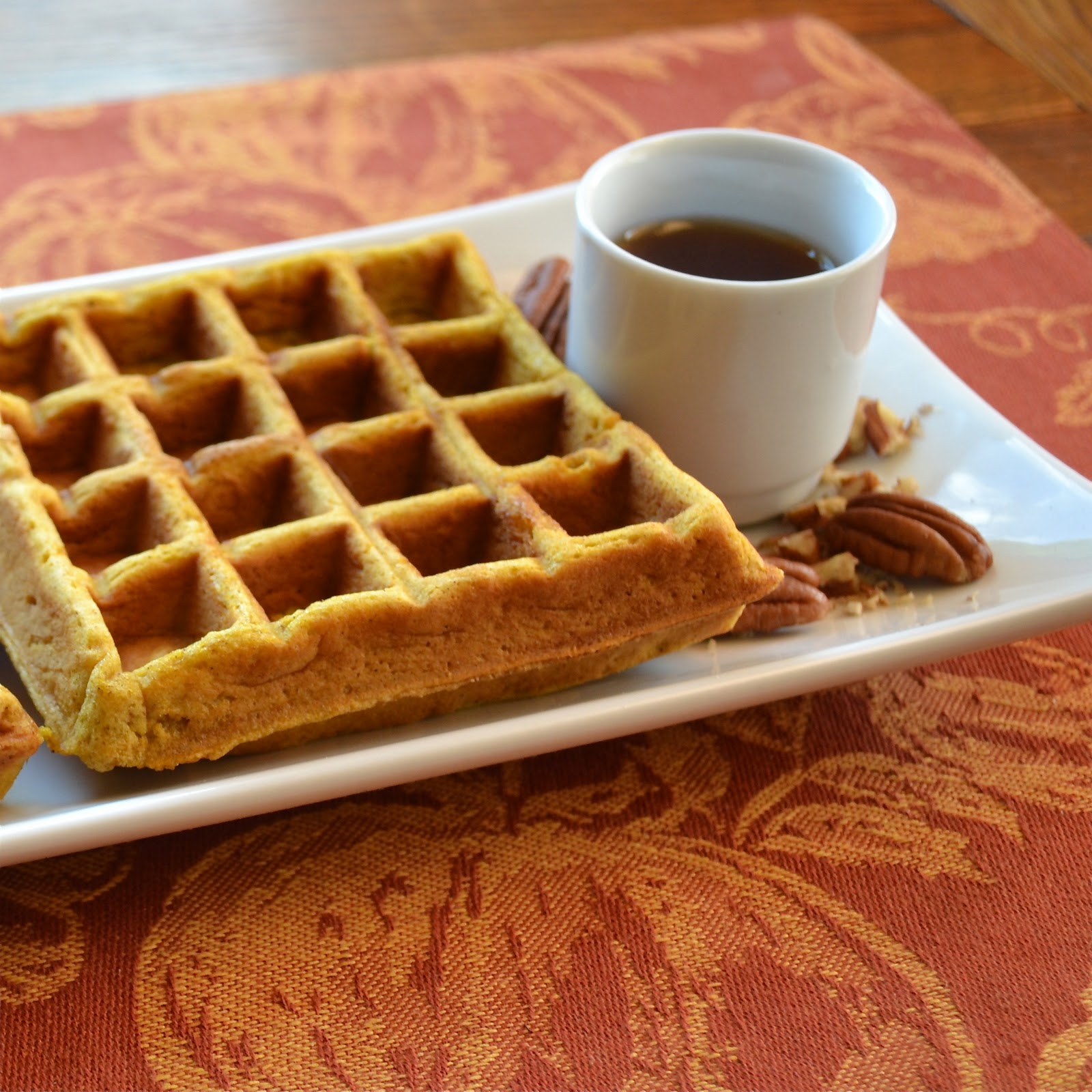 Kitchen Catharsis Pumpkin Pecan Belgian Waffles