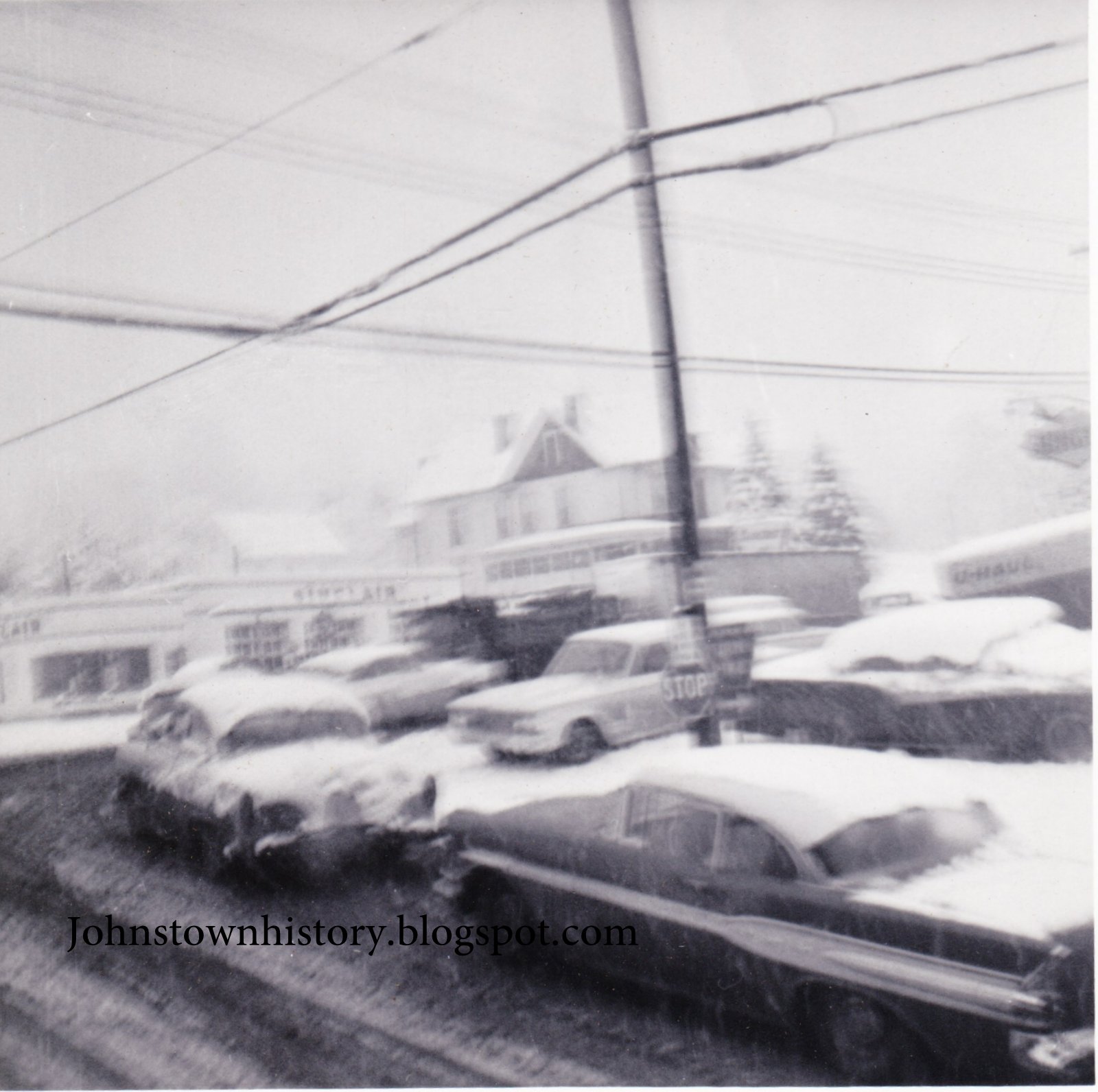 Vintage Johnstown Bedford Street Snow