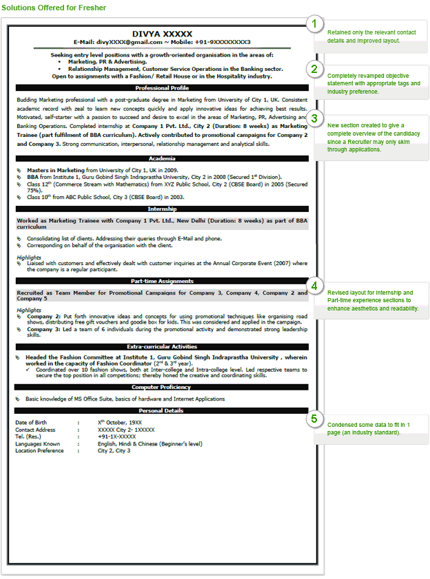 mechanical engineering fresher resumes