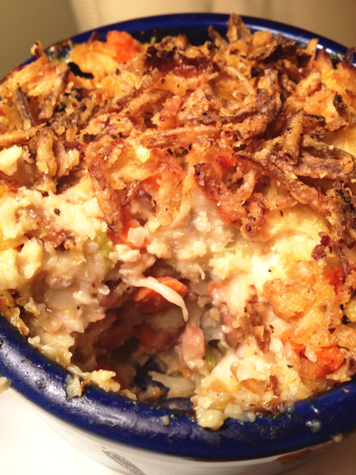 A Healthy Makeover Turkey and (Cauliflower) Rice Casserole