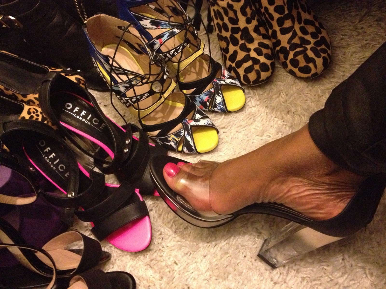 office perspex heels
