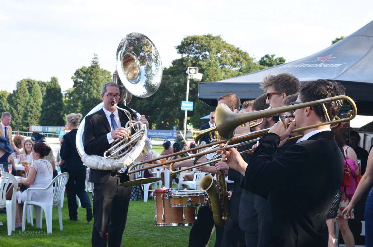 The band at Ladbrokes Ladies Day at the Races - Doncaster