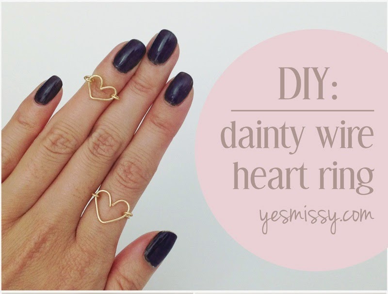 {DIY} Une bague joli coeur en fil métallique ! Initiales GG