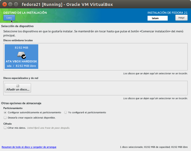 DriveMeca instalando Linux Fedora Workstation 21 paso a paso