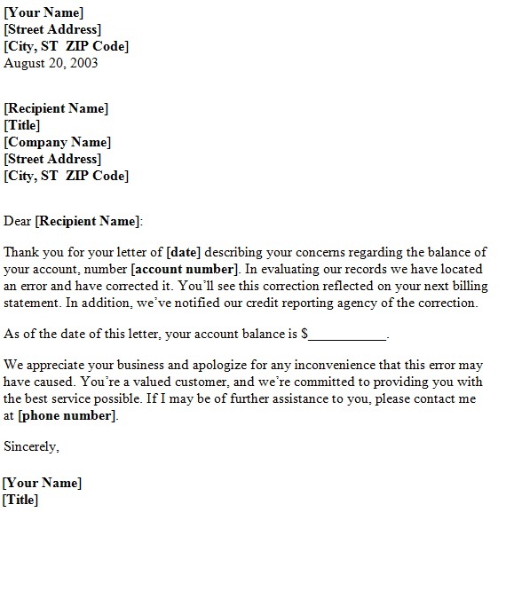 business apology letter for billing error billing error letter of apology template sle business apology letter for billing error billing error letter of apology template sle