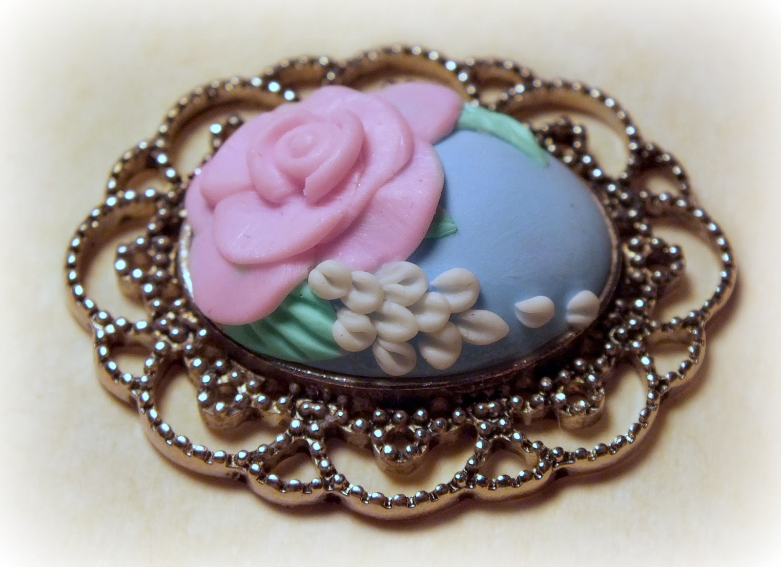 ...Make It With Me Another Rose, Painting with Polymer Clay