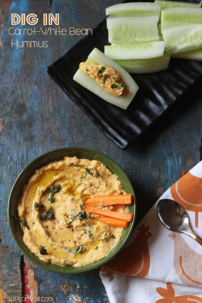 hummus, white bean hummus, healthy hummus, carrot bean hummus, easy