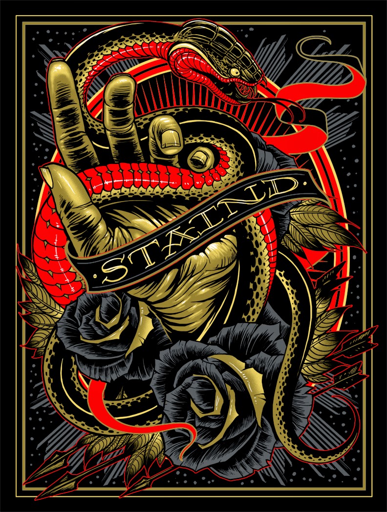 INSIDE THE ROCK POSTER FRAME BLOG Maxx242 Staind 2014 Tour Poster