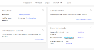 Sicurezza Account Google