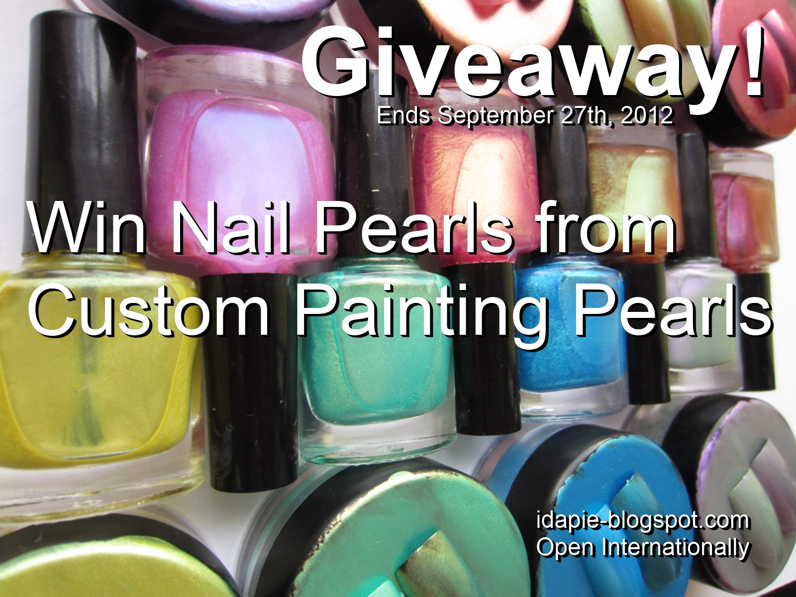 Ida Pie Pie is hosting a Giveaway for Custom Painting Pearls