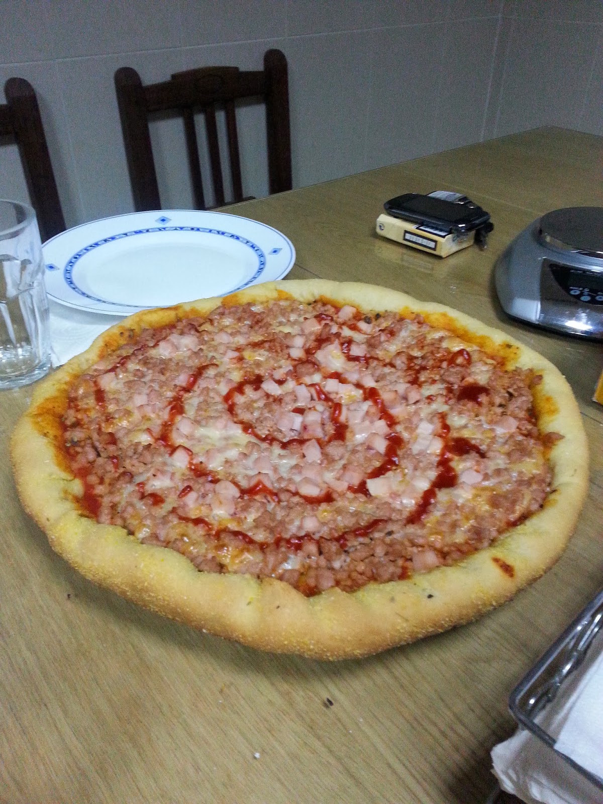 Pizza Barbacoa Con Masa Gordita!!!
