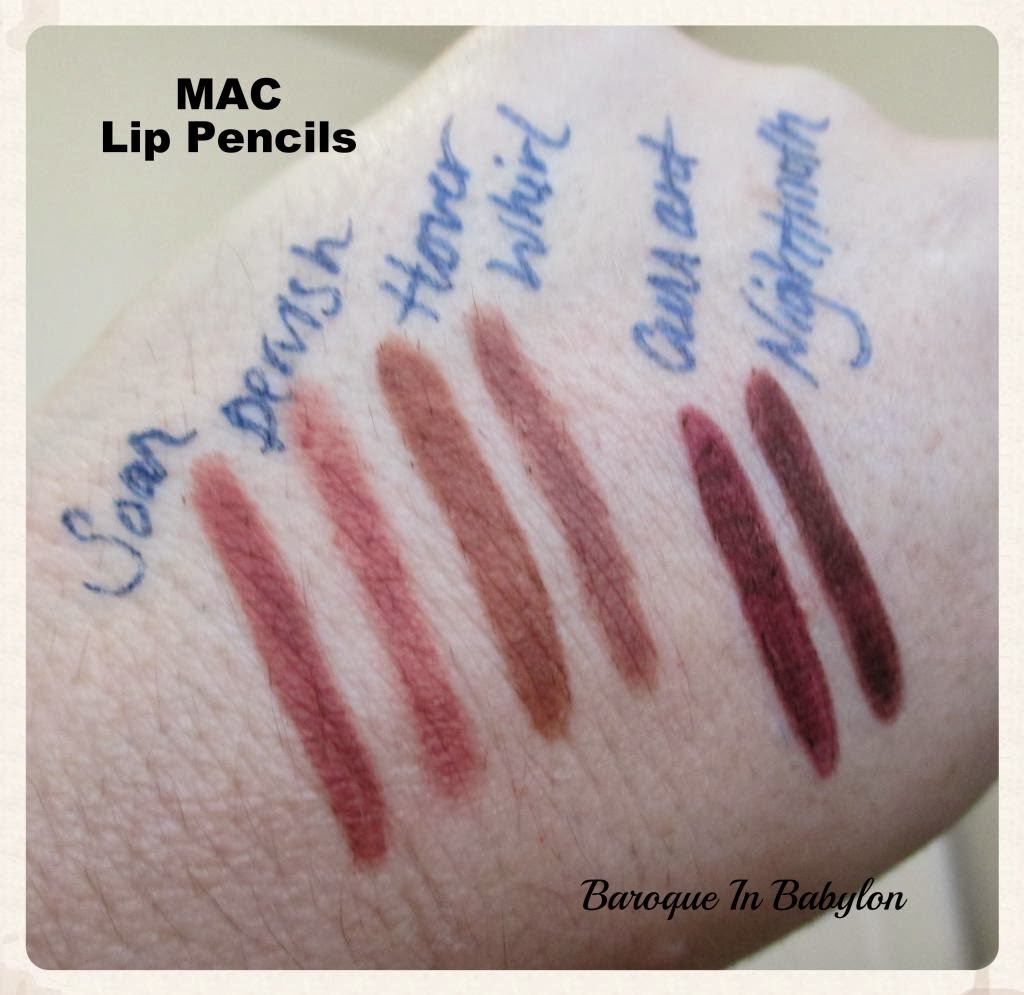 Baroque In Babylon MAC Lip Pencils vs Nyx Lip Pencils (Long and Short