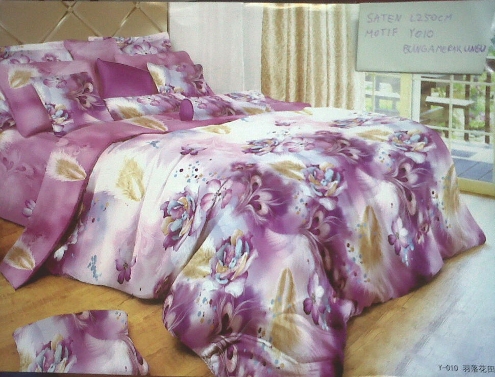 Sprei Motif Bunga Merak Ungu Pojok Sprei Jual Sprei Jual Bed