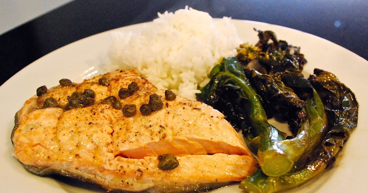 Homemade Cast Iron Baked Salmon & Vegetables