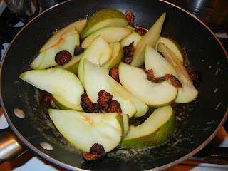 Add in the pears and figs