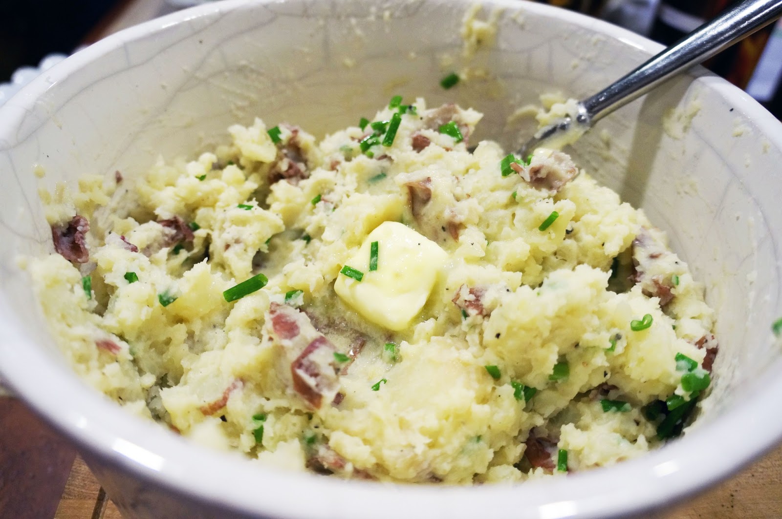 2019 year - Smashed Red Potatoes with Crème Fraîche 2019 year