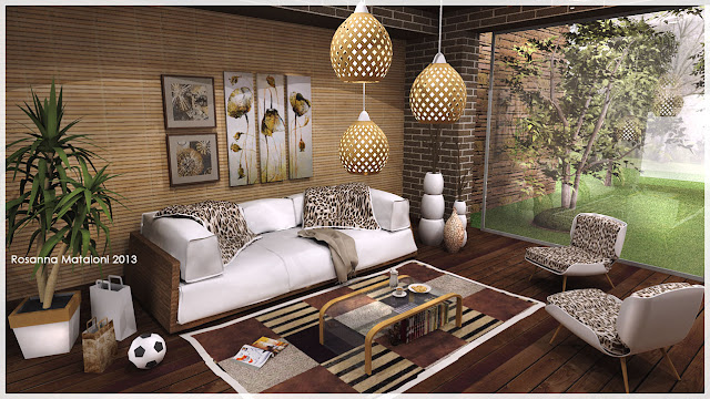 sketchup model sofa design #7 interior scene by _Rosanna_Mataloni