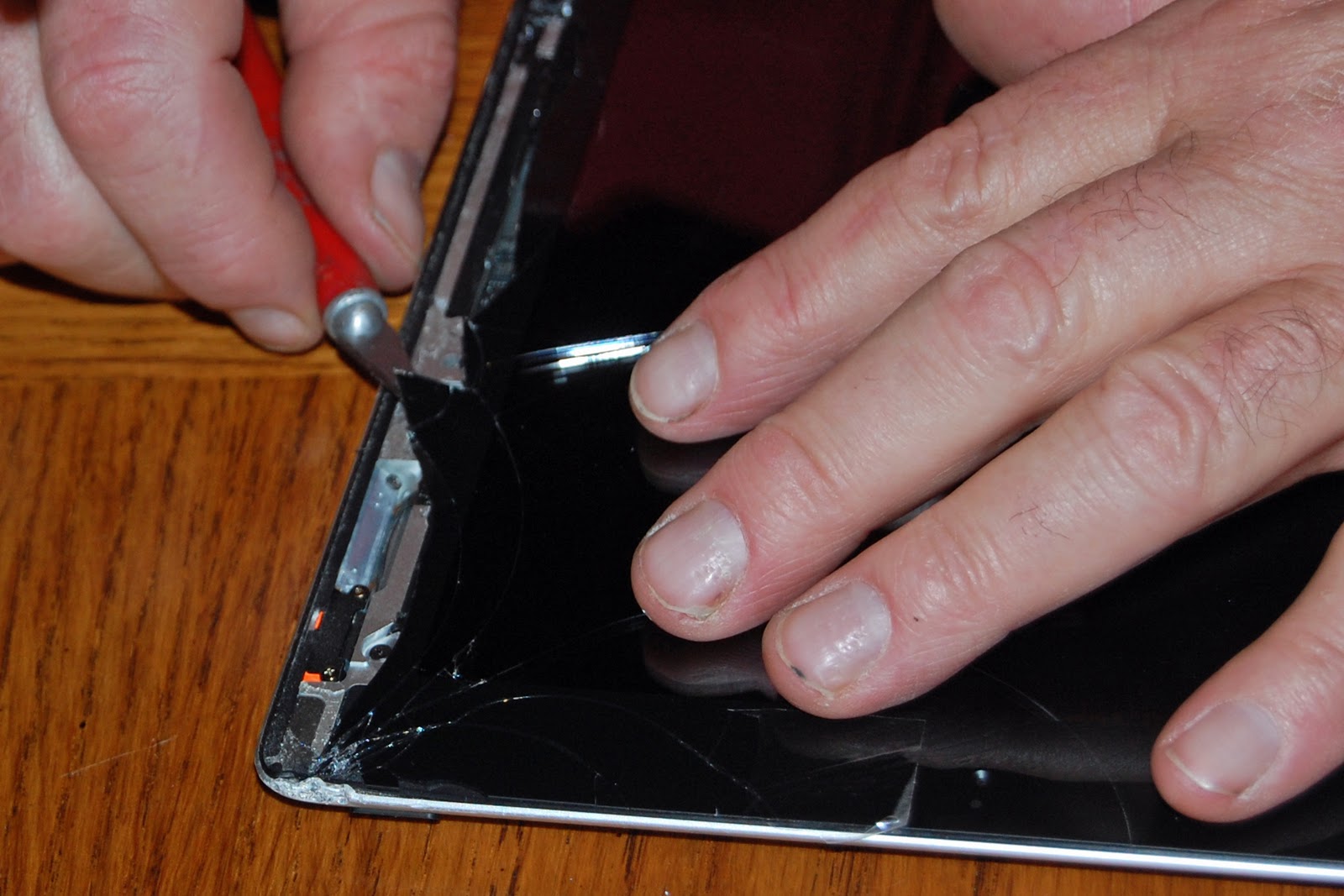 and you should know... how to fix a dropped Ipad....Part I
