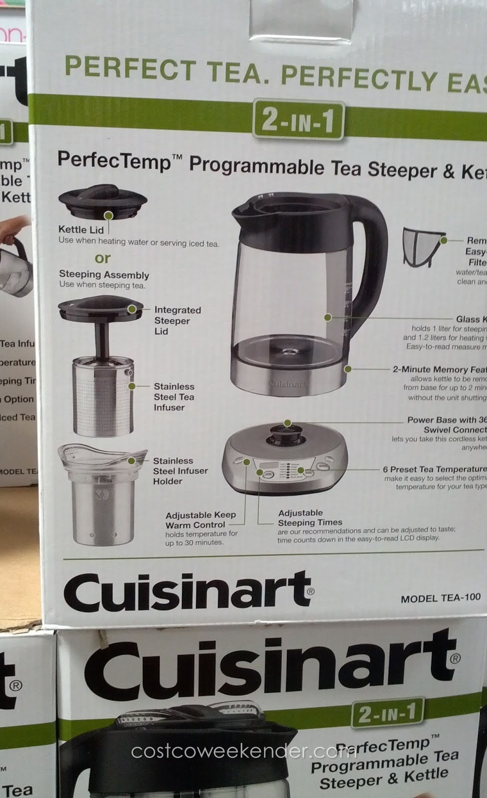 Cuisinart Tea100 PerfecTemp Programmable Tea Steeper and Kettle