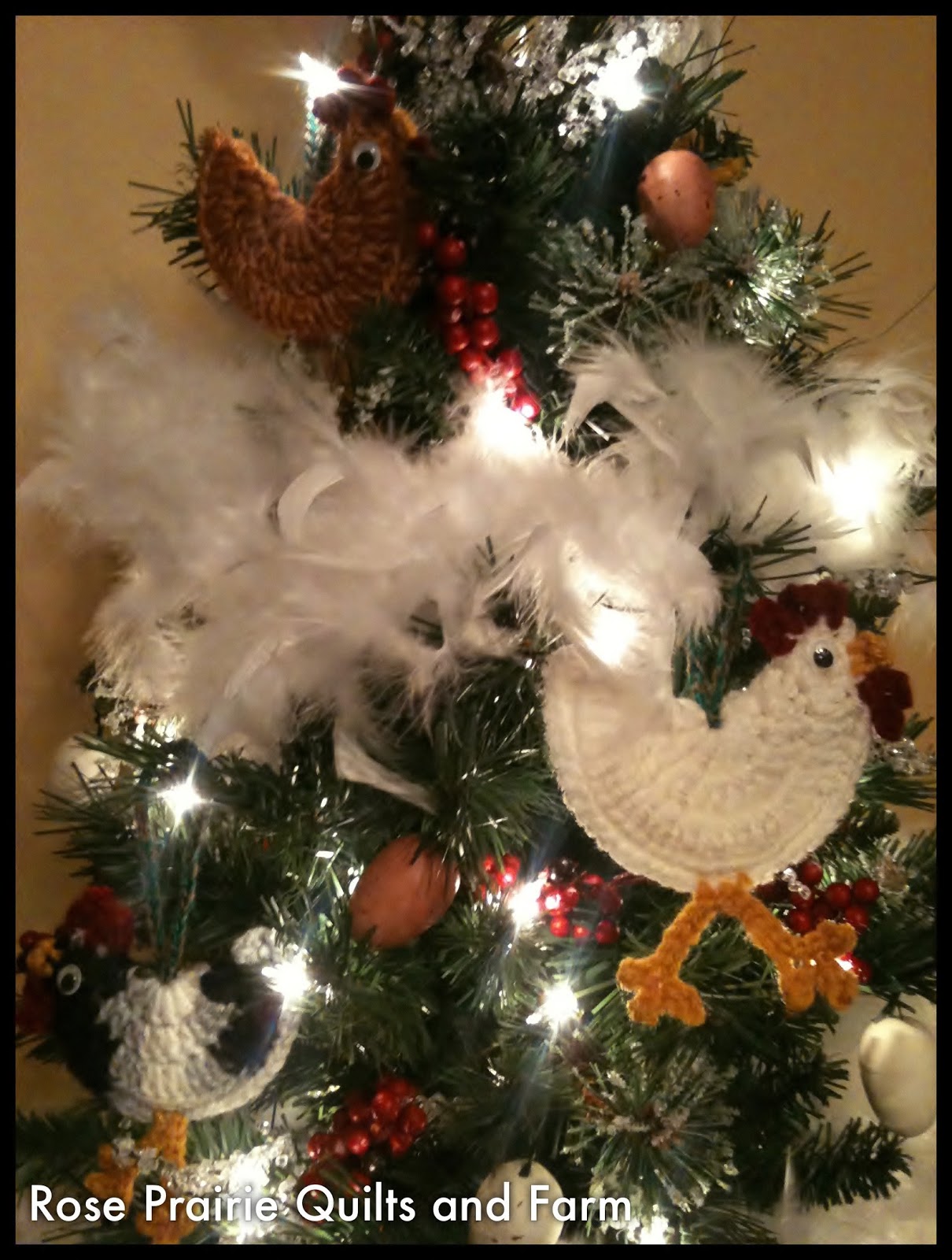 Rose Prairie Quilts and Farm My Christmas "Chicken" Tree