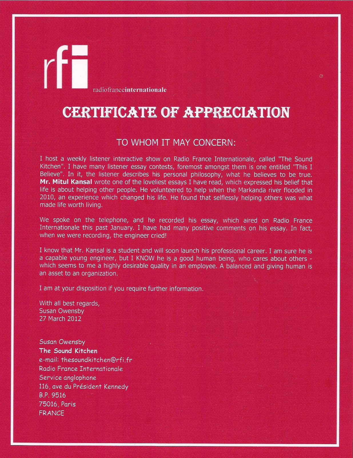 International Radio Listeners Friendship Fraternity Club