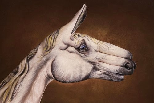 20-Horse-White-On-Brown-Guido-Daniele-Painting-Animals-on-Hands-www-designstack-co
