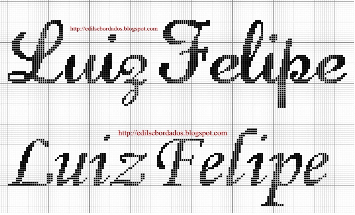 Luiz+Felipe+2.JPG (1216×736) | Nomes em ponto cruz, Ponto cruz