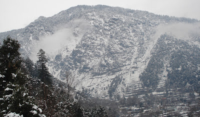 snow falling athmuqam, neelum valley azad kashmir
