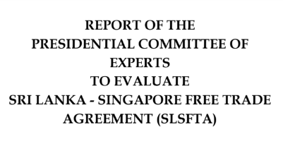 Experts' Report on Singapore FTA