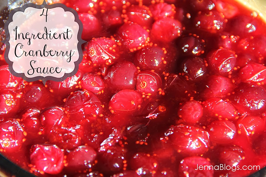 Jenna Blogs 4 Ingredient Cranberry Sauce
