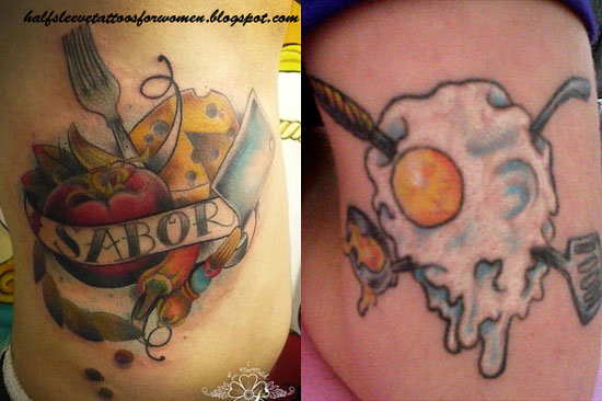 food tattoos for women half sleeve tattoos for women