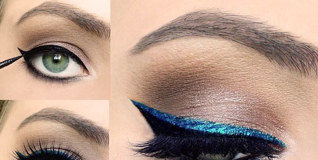 6. Blue Hair and Graphic Eyeliner Makeup Tutorial - wide 4