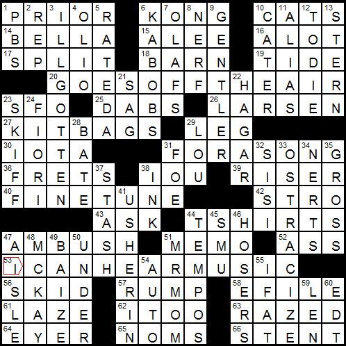 crossword corner answer times grid