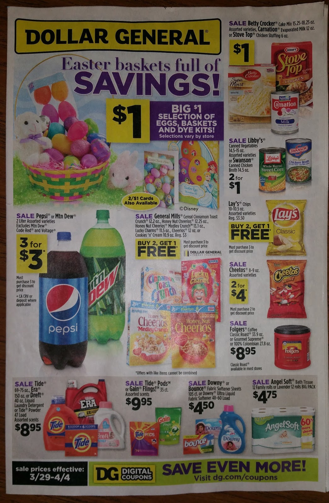 Frugalicous Marie Dollar General Ad Scan for the Week of 3/294/4
