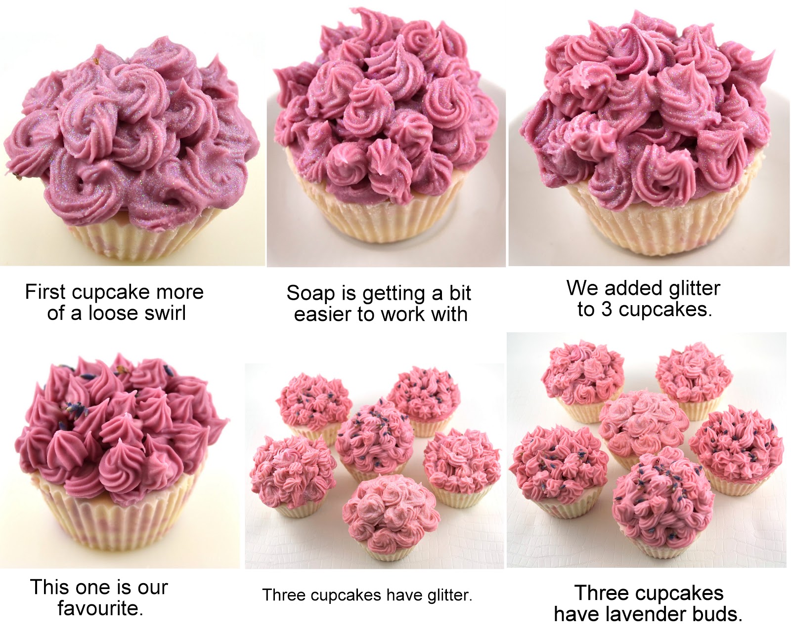 TWO BLOOMS DESIGN STUDIO Soap Challenge 3 Cupcake Soaps