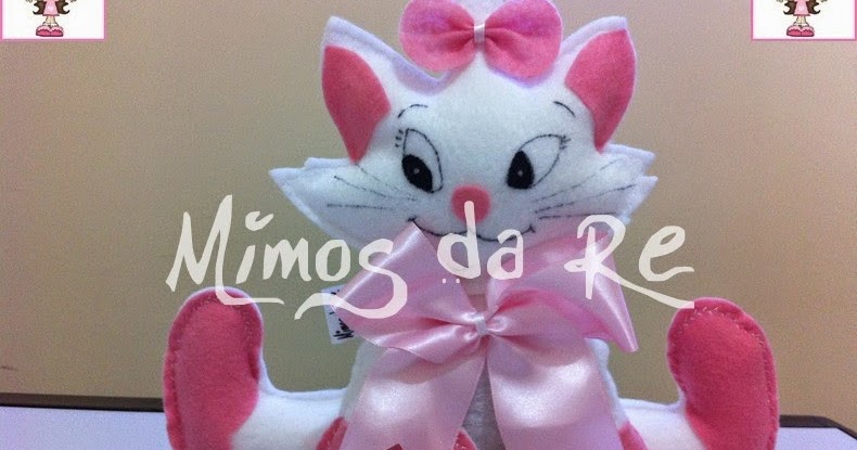 Mimos da Rê - Arte e Design em feltro: Gata Marie - Centro de Mesa / Peso