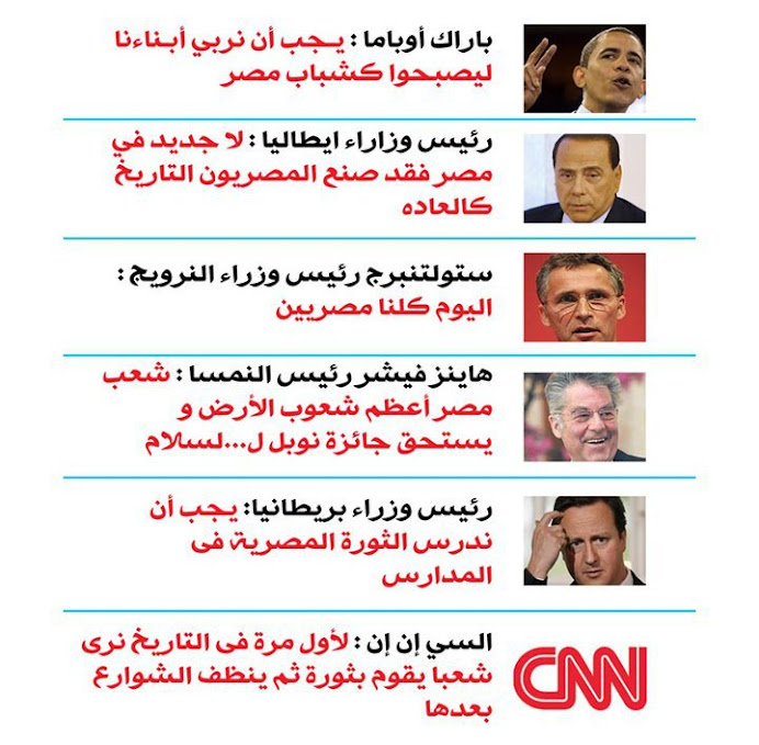 زعماء العالم والثورة المصرية