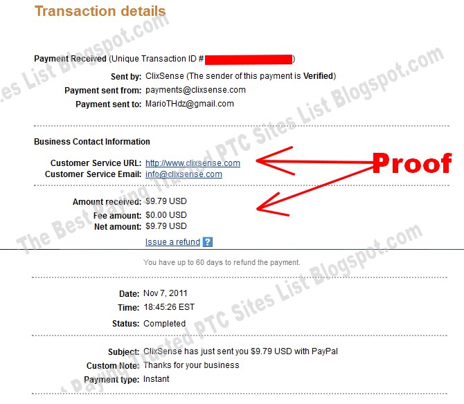 ClixSense - My First Pay Proof 11/8/2011  Paypal%2BPROOF%2B3