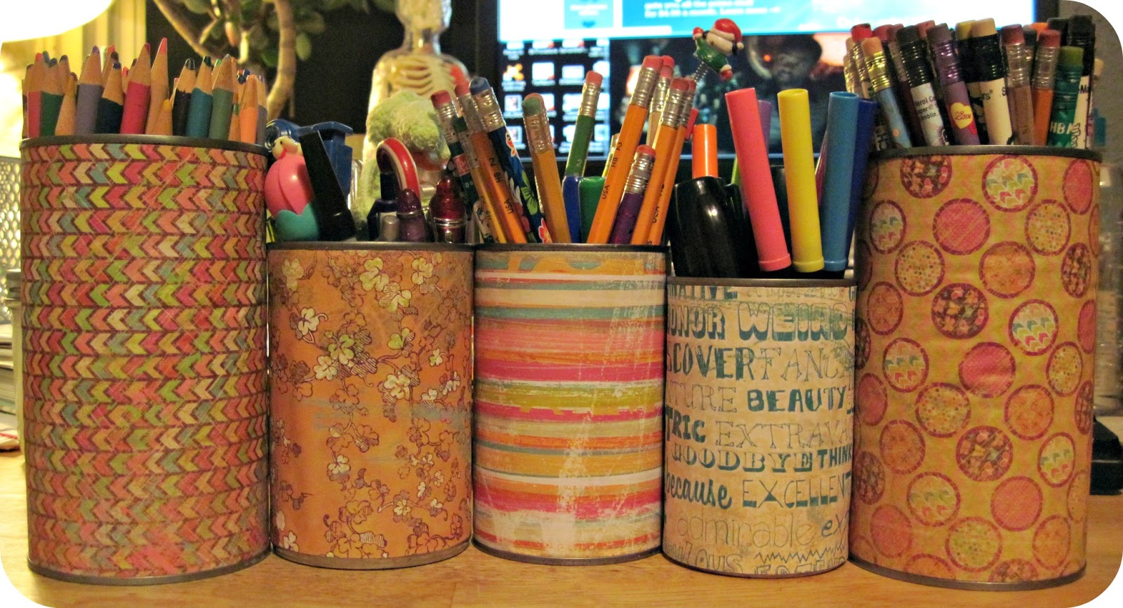 beyondbaffled... DIY Pretty Pencil Cups!