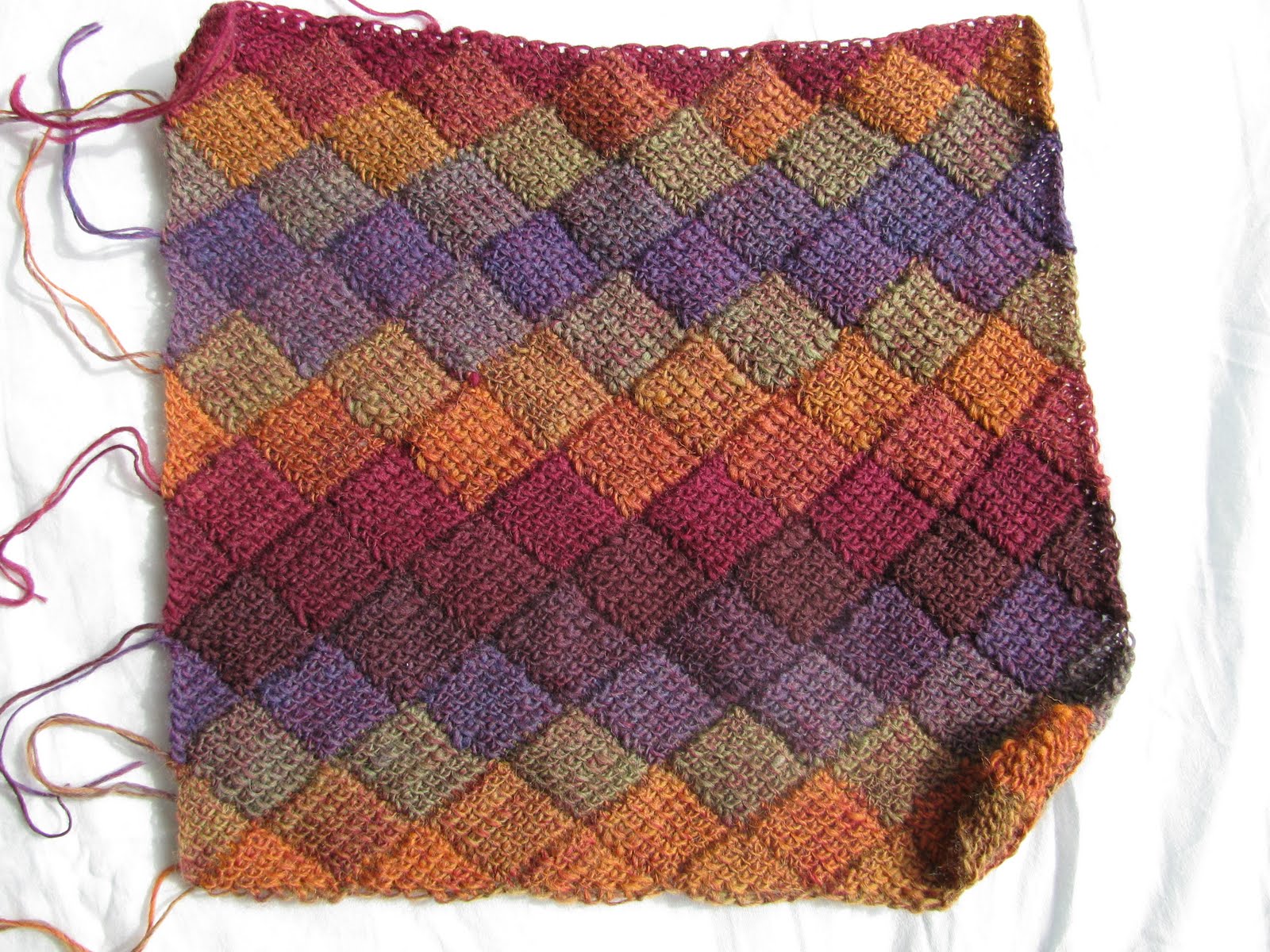 ... St Boudoir: Tunisian Entrelac Crochet (or, Oh, No, Not Again