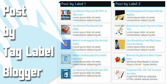 Cara Membuat Widget Recent Post By Tag Label