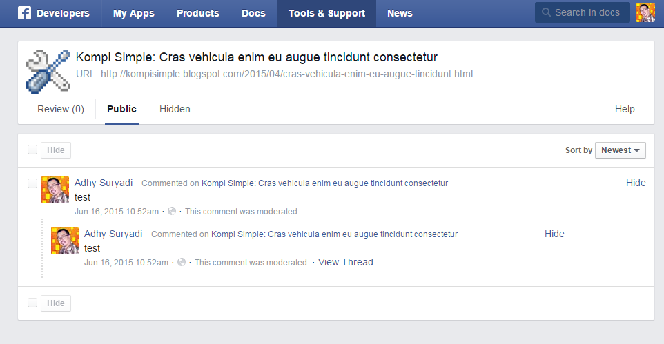 Moderation Tool Komentar Facebook Moderation Tool Komentar Facebook
