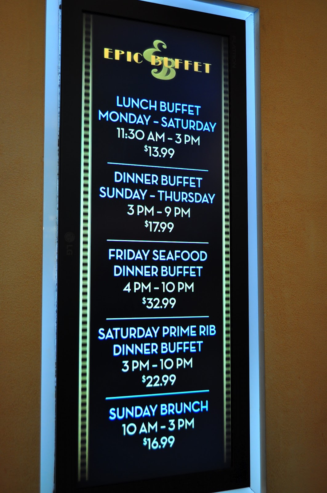 Photoblog Epic Buffet at Hollywood Casino, Illinois BERYLLICIOUS A