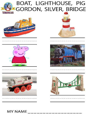 Free kids pages instructive preschool childrens handwriting worksheets Thomas the train activities