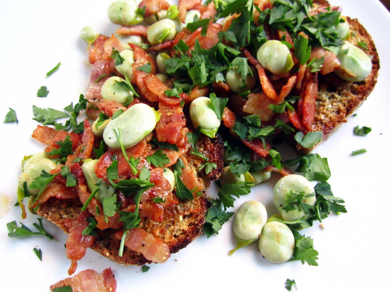 Broad Beans and Bacon on Toast The Grazer