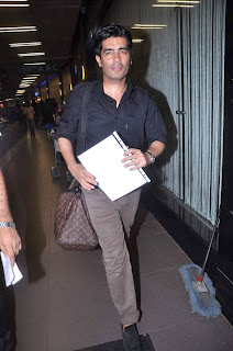 Karan Johar & Manish Malhotra leave for London Images