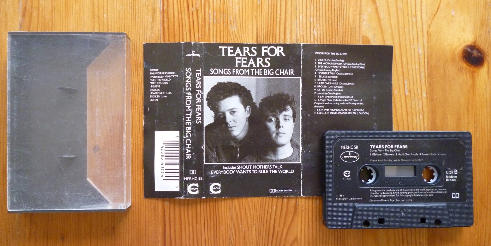 Musikkassetten TEARS FOR FEARS * SONGS FROM THE BIG CHAIR * 1985
