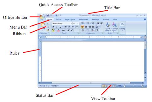 Pengenalan Area Kerja Microsoft Word – sejarah komputer