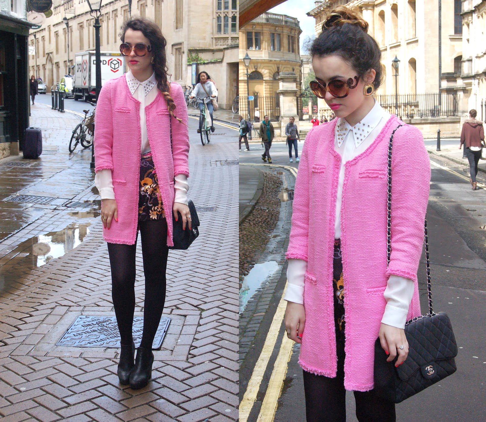 zara neon pink jacket